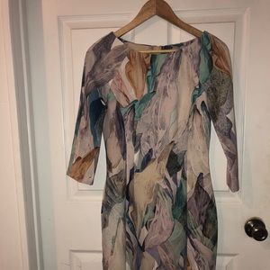 H&M Abstract Print Midi Dress